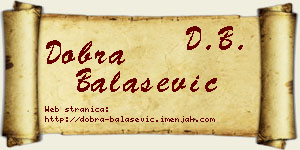 Dobra Balašević vizit kartica